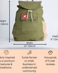 Myanmar Backpack Tote